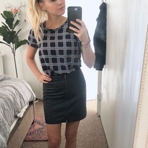 Black and white blouse